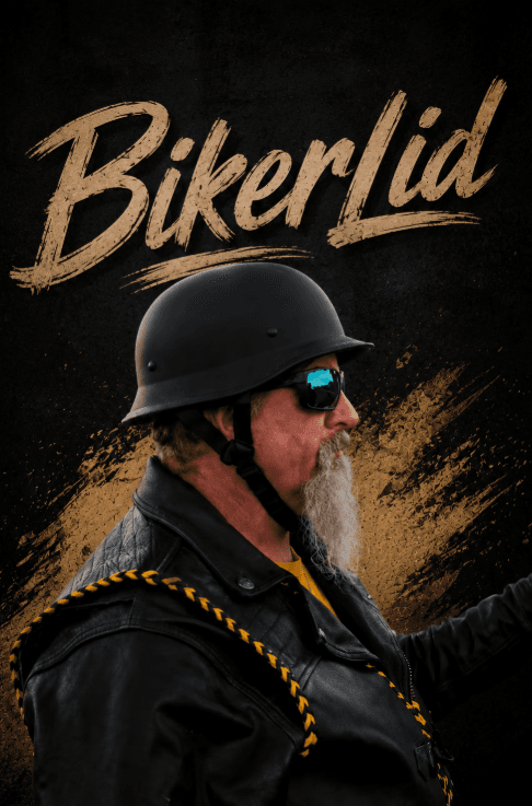 German Mayan Style Motorcycle Helmet Black | Biker Lid